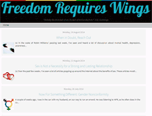 Tablet Screenshot of freedomrequireswings.com